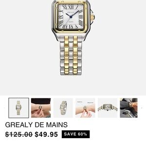 Grealy De Mains Silver and Gold Watch